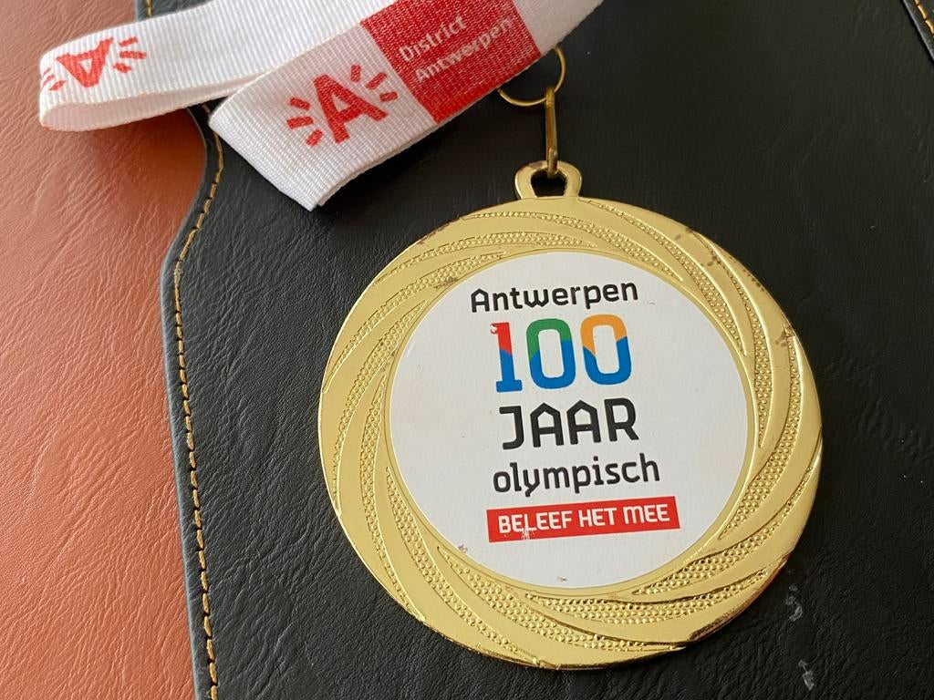 100 jaar Antwerpen Olympische Spelen Medaille 🥇, Ophalen of Verzenden, Overige materialen