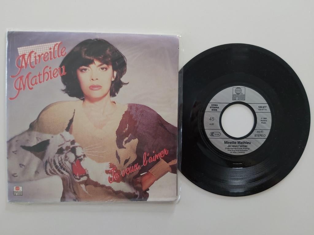 Mireille Mathieu  - je veux l'aimer, CD & DVD, Enlèvement ou Envoi, Comme neuf, Single