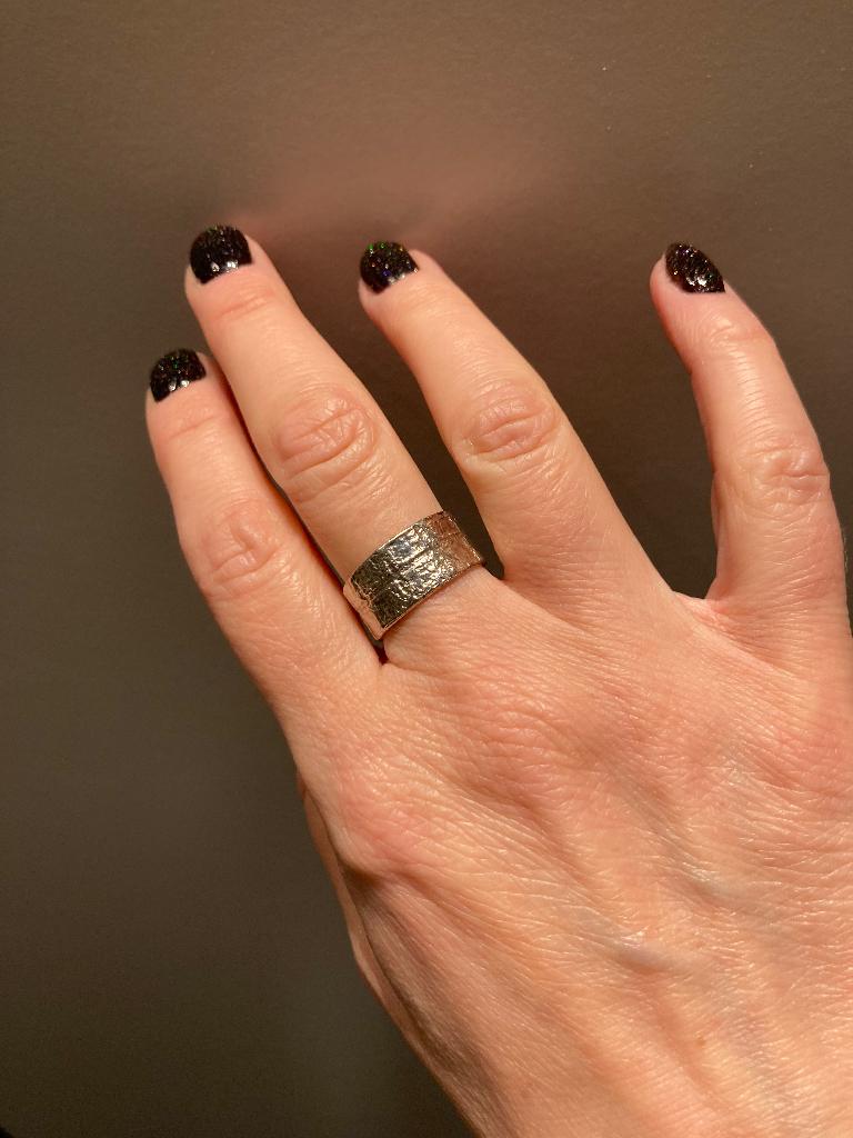 Zilveren ring van Nico Taeymans, Gebruikt, Verzenden, 17 tot 18, Dame of Heer