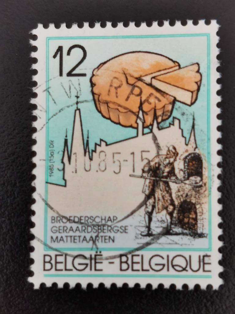 Belgie 1985 - Geraardsbergen - mattetaart, Postzegels en Munten, Postzegels | Europa | België, Ophalen of Verzenden, Gestempeld