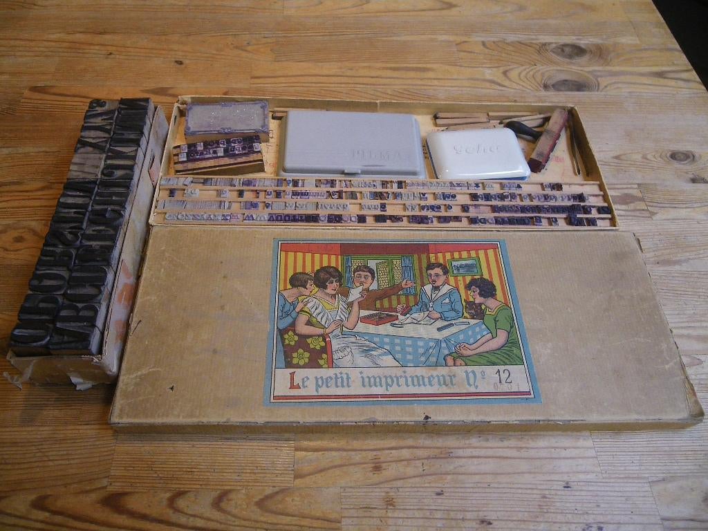 Boîte de jeu enfants Le Petit imprimeur n12 - années '50 ?, Antiek en Kunst, Antiek | Speelgoed, Ophalen
