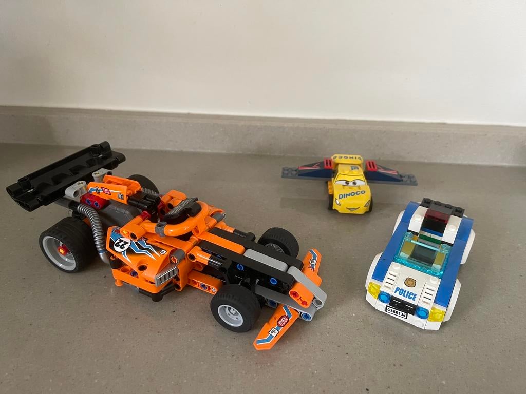 Lego dinoco, politieauto racewagen, Kinderen en Baby's, Ophalen, Zo goed als nieuw
