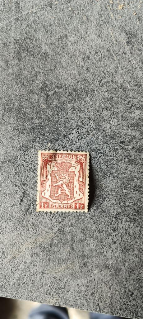 Postzegel 1f leeuw, Ophalen of Verzenden, Niet gestempeld