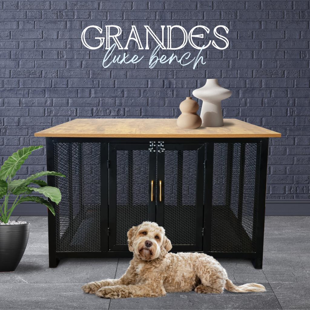 Banc en métal de luxe Grandes pour chien, chiot, 118 cm, Animaux & Accessoires, Caisses pour chiens, Neuf, Enlèvement ou Envoi