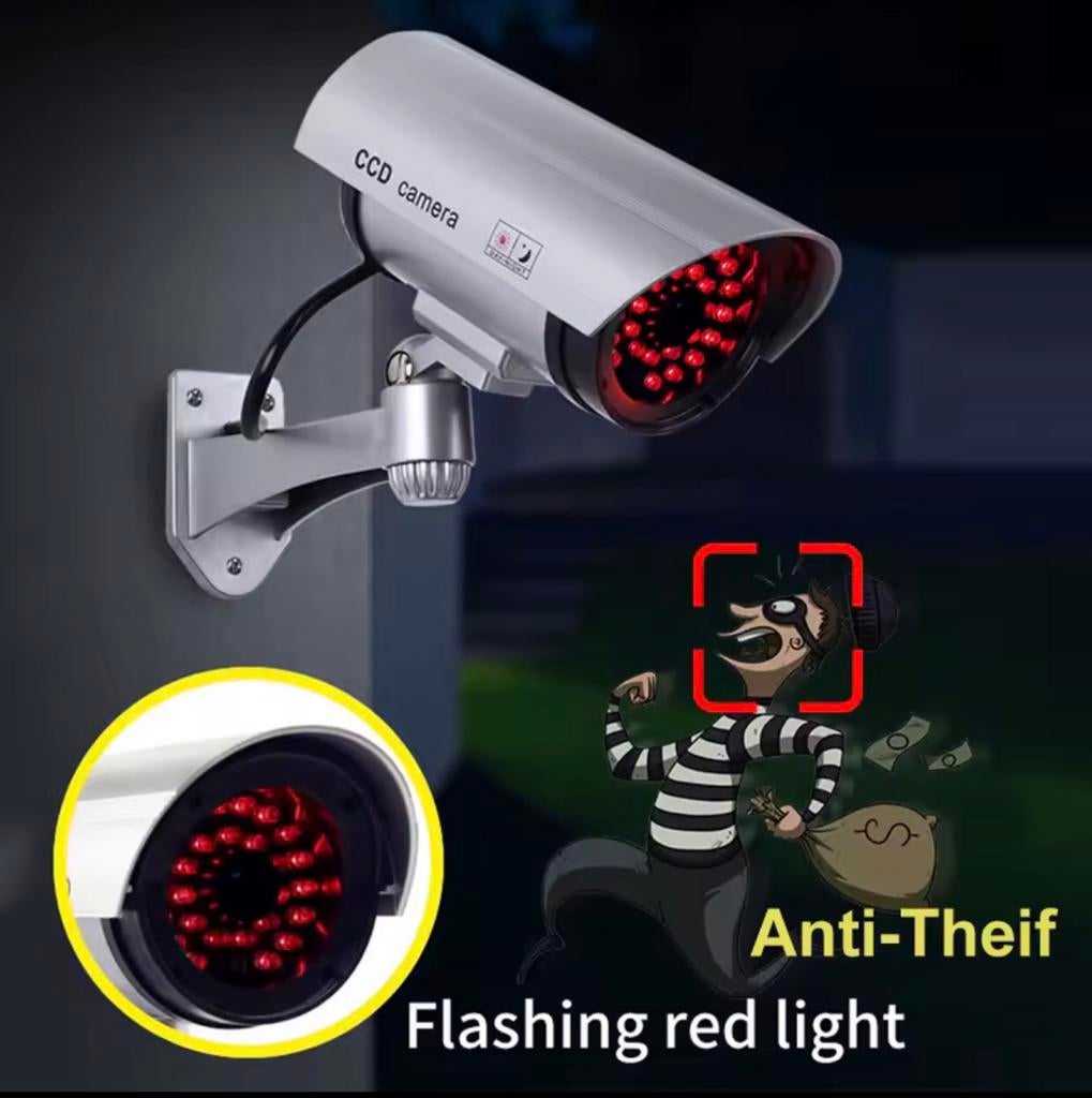 Caméra de sécurité factice avec LED — dissuasion réaliste, Enlèvement, Neuf