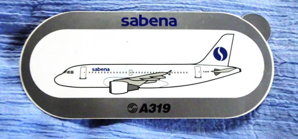 SN Sabena Zelfklever A319, Verzenden, Nieuw, Patch, Badge of Embleem