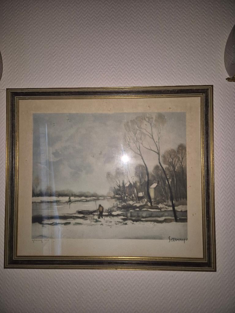 Lithografie Albert Saverys - Hebbelinck, Ophalen