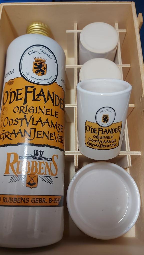 Rubbens graanjenever houten kistje, Ophalen of Verzenden, Gebruikt, Overige typen