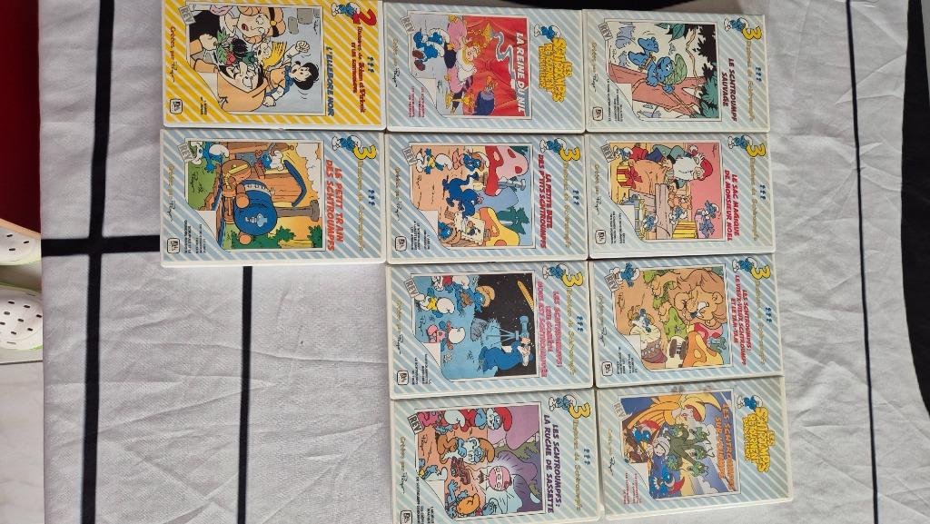Lot vhs schtroumpfs 10 pièces PEYO, Collections, Schtroumpfs, Comme neuf, Bande dessinée, Différents Schtroumpfs, Enlèvement