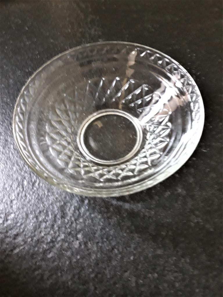 antieke fruitschaal  in persglas, Ophalen