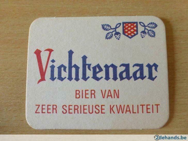 1 oud bierviltje Vichtenaar brouwerij Verhaeghe Vichte, Verzamelen, Ophalen of Verzenden, Gebruikt