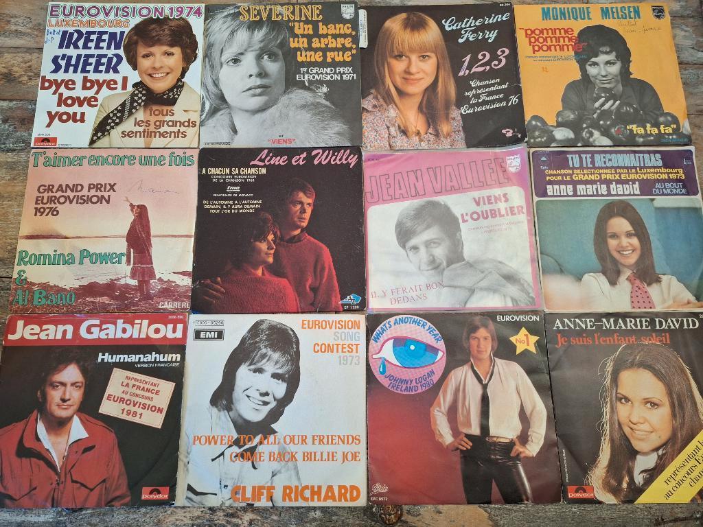 Lot 36 x 7" Vinyl Pop - Eurosongs / Eurovision Song Contest, Cd's en Dvd's, Ophalen of Verzenden, Gebruikt, Overige formaten