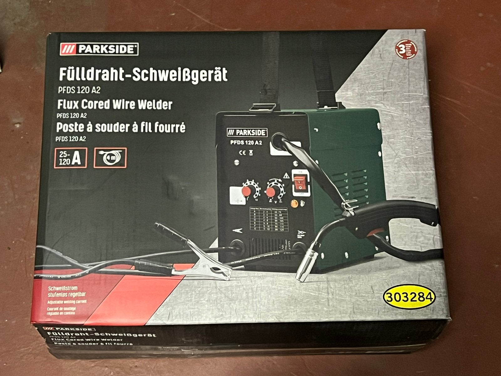 Parkside PFDS 120 A2 — Machine à souder fourrée, Enlèvement, Neuf