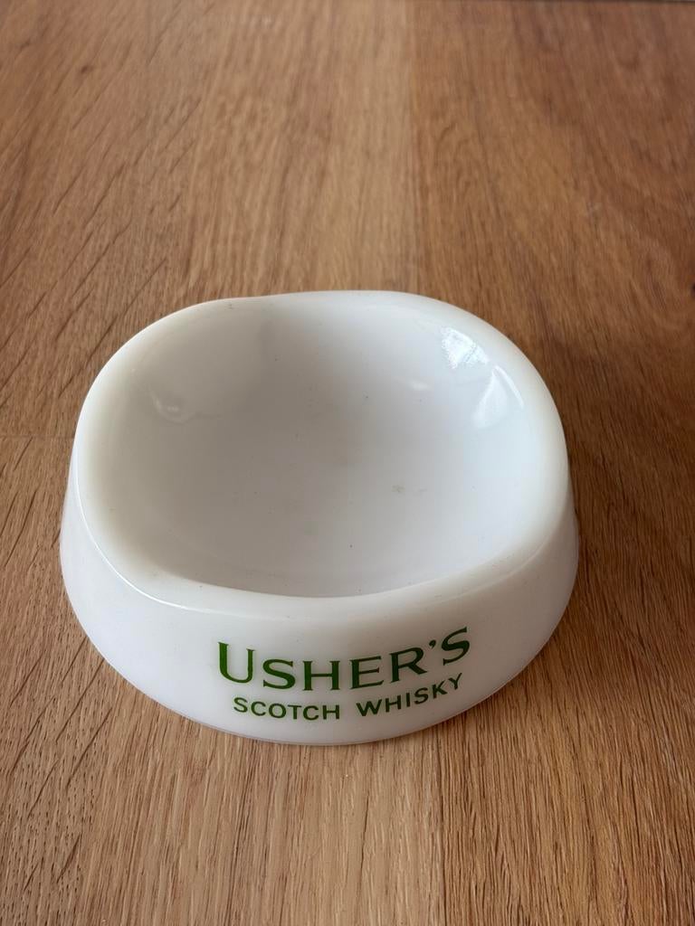 Vintage asbak Usher's Scotch Whisky, Verzamelen, Ophalen, Zo goed als nieuw, Asbak