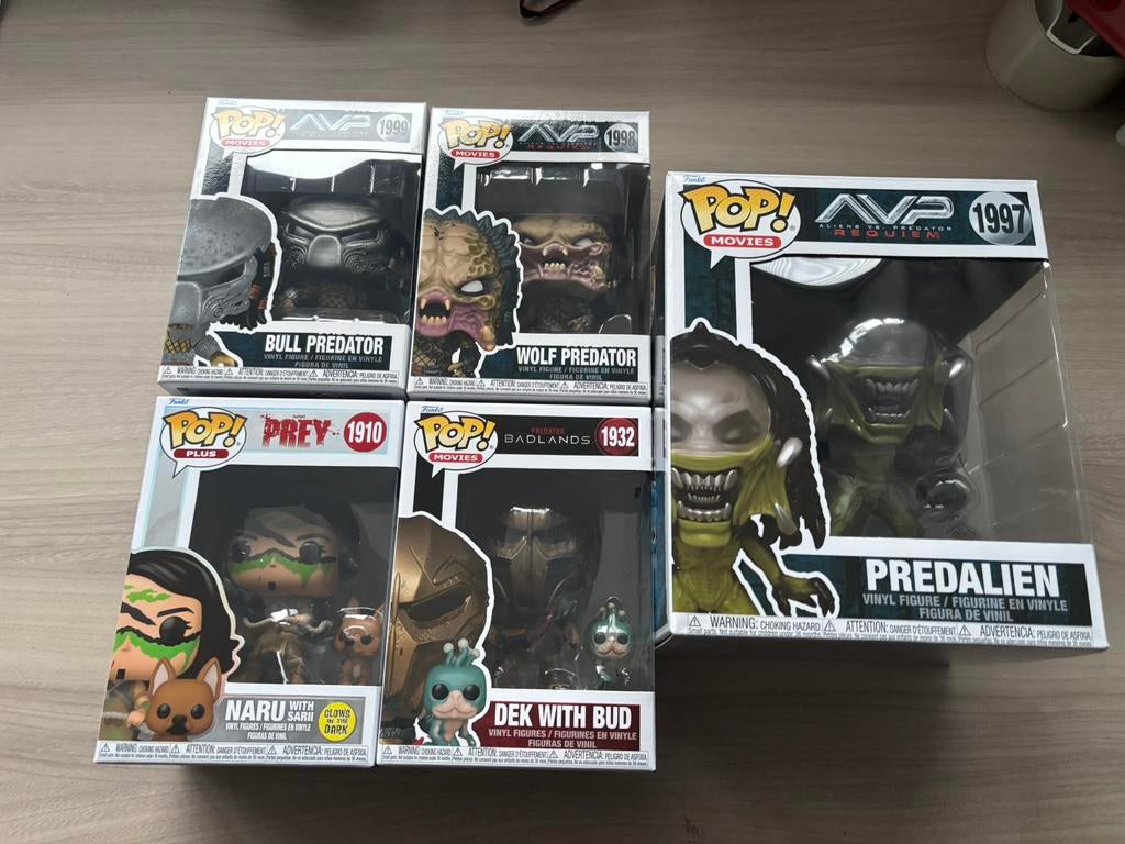 Funko Pop AVP Predalien, Bull Predator, Wolf Predator, Naru, Ophalen of Verzenden
