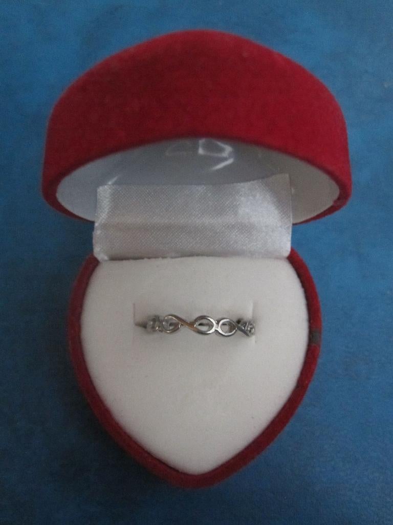 Bague - argent - infini (NOUVEAU), Bijoux, Sacs & Beauté, Bagues, Neuf, Femme, Plus petit que 17, Argent, Fer ou Acier, Enlèvement ou Envoi