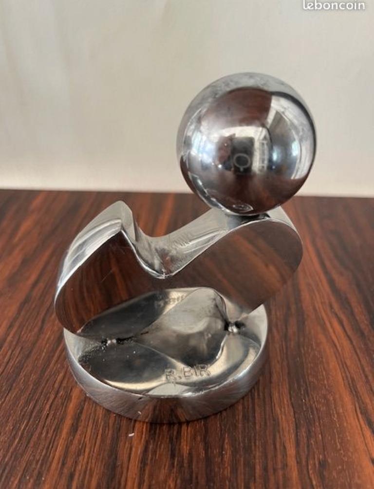 Rare sculpture  design de Rosette Bir, Antiquités & Art, Art | Sculptures & Bois, Enlèvement, Abstrait, Métal, Abstrait