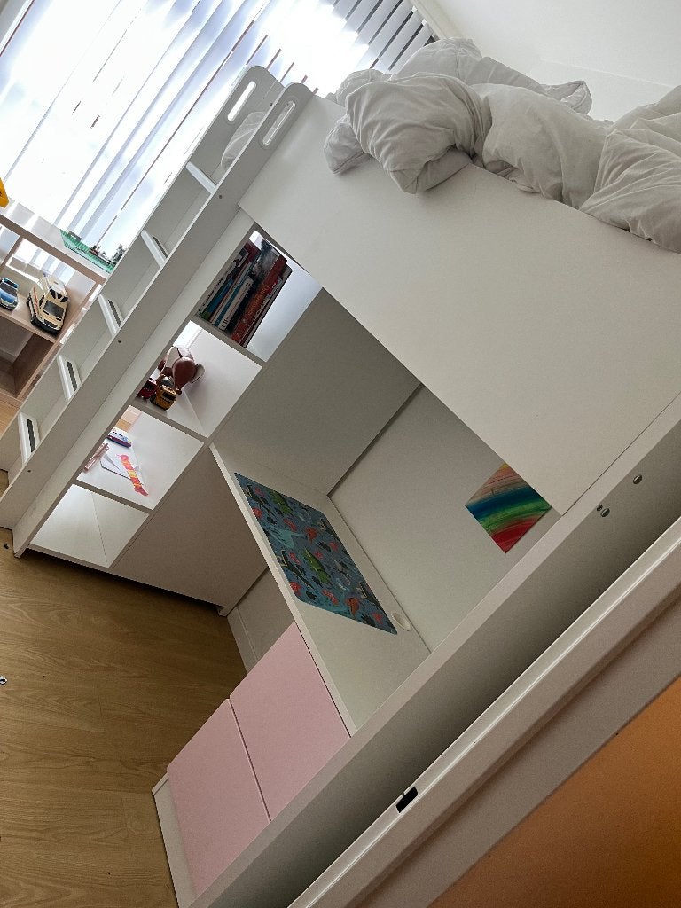 Smastad hoogslaper roze, Enlèvement, Utilisé, Lit mezzanine