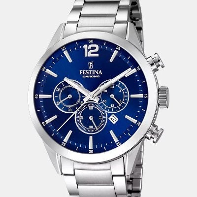 Festina Timeless Chronograph F20343/7 herenhorloge, Handtassen en Accessoires, Ophalen, Zo goed als nieuw