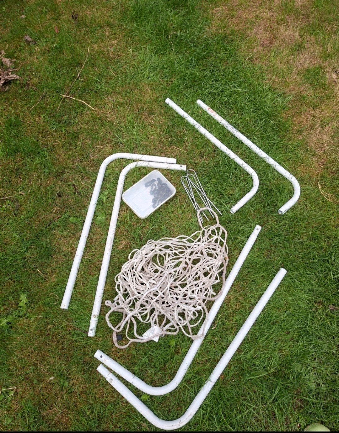 1 voetbalgoal, Ophalen