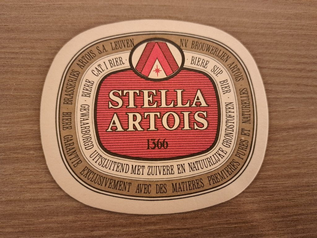 Bierviltje Stella Artois Recto/Verso, Verzamelen, Ophalen of Verzenden, Gebruikt, Overige typen