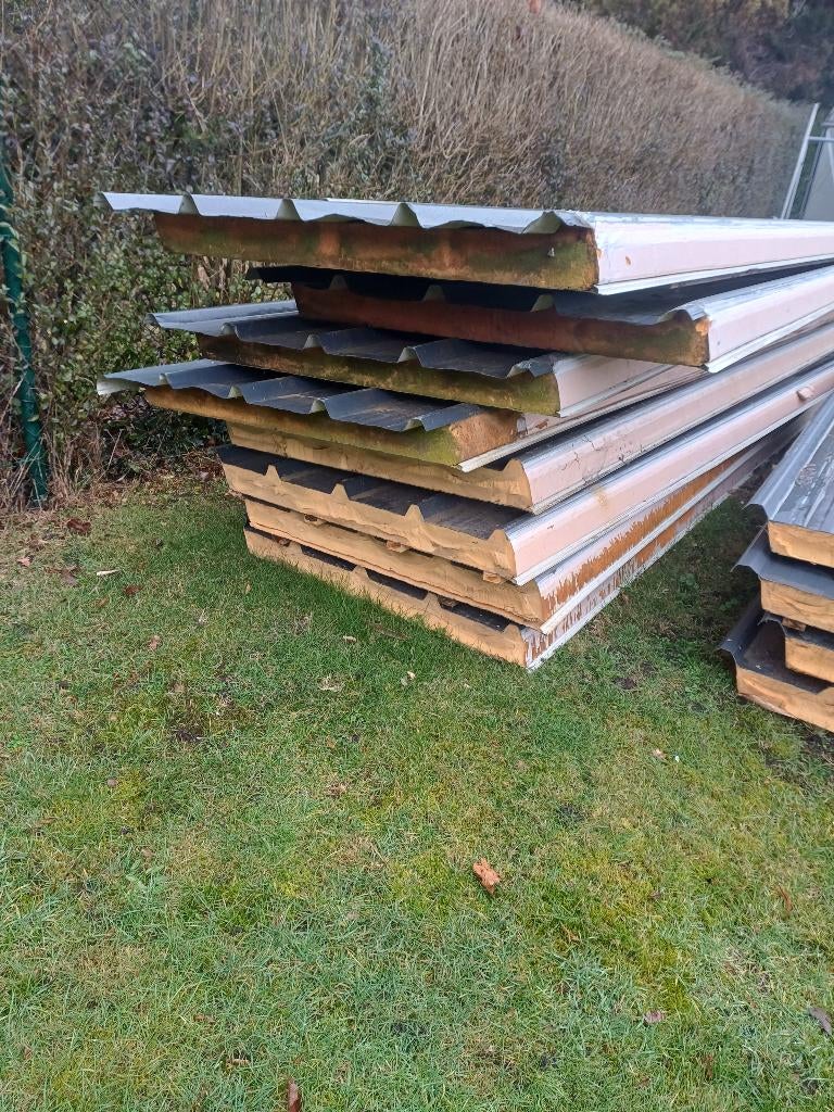 dakplaten, Doe-het-zelf en Bouw, Dakpannen en Dakbedekking, Gebruikt, Zwart, 15 m² of meer, Metaal
