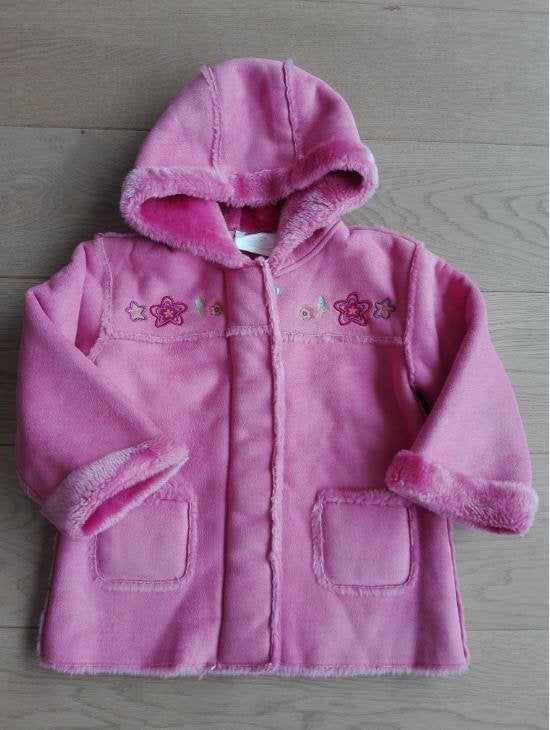 Roos winterjasje maat 86, Kinderen en Baby's, Ophalen of Verzenden, Zo goed als nieuw, Meisje, Jasje