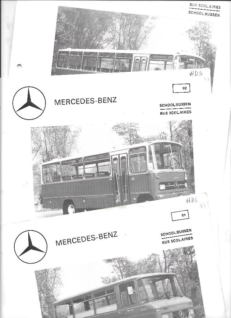 AUTOBUS SCOLAIRES MERCEDES, vers 1975, Livres, Enlèvement ou Envoi, Mercedes