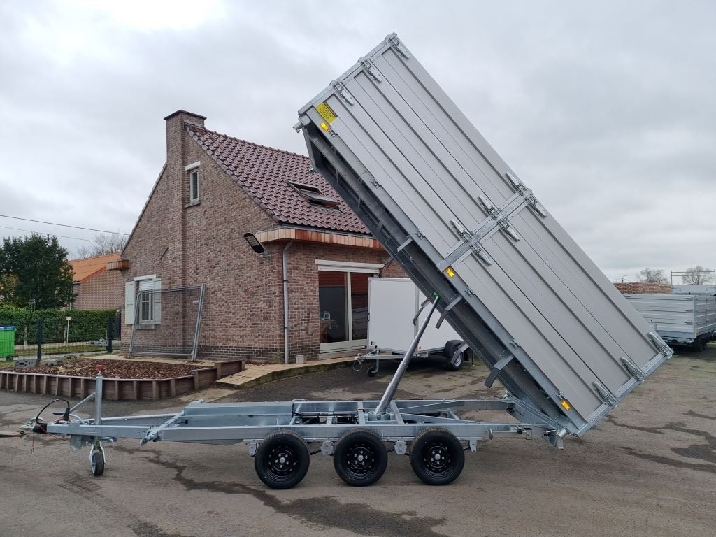 Te koop uit voorraad. parabool geveerd. 4m x 2m x 1m05., Ophalen, Nieuw, Jcs, Info@alleaanhangwagens.be