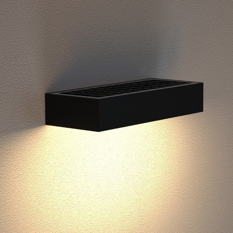 Solar wandlamp 6W op sensor zwart / wit brick model, Enlèvement ou Envoi, Neuf