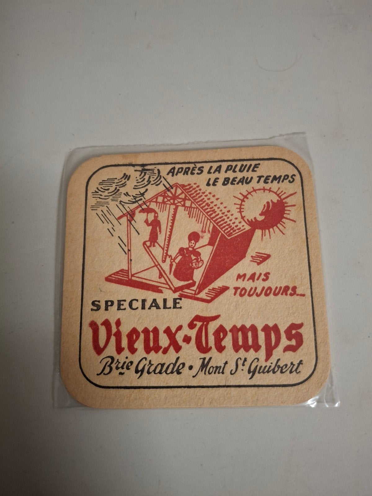 oud bierviltje vieux temps, Verzamelen, Ophalen of Verzenden