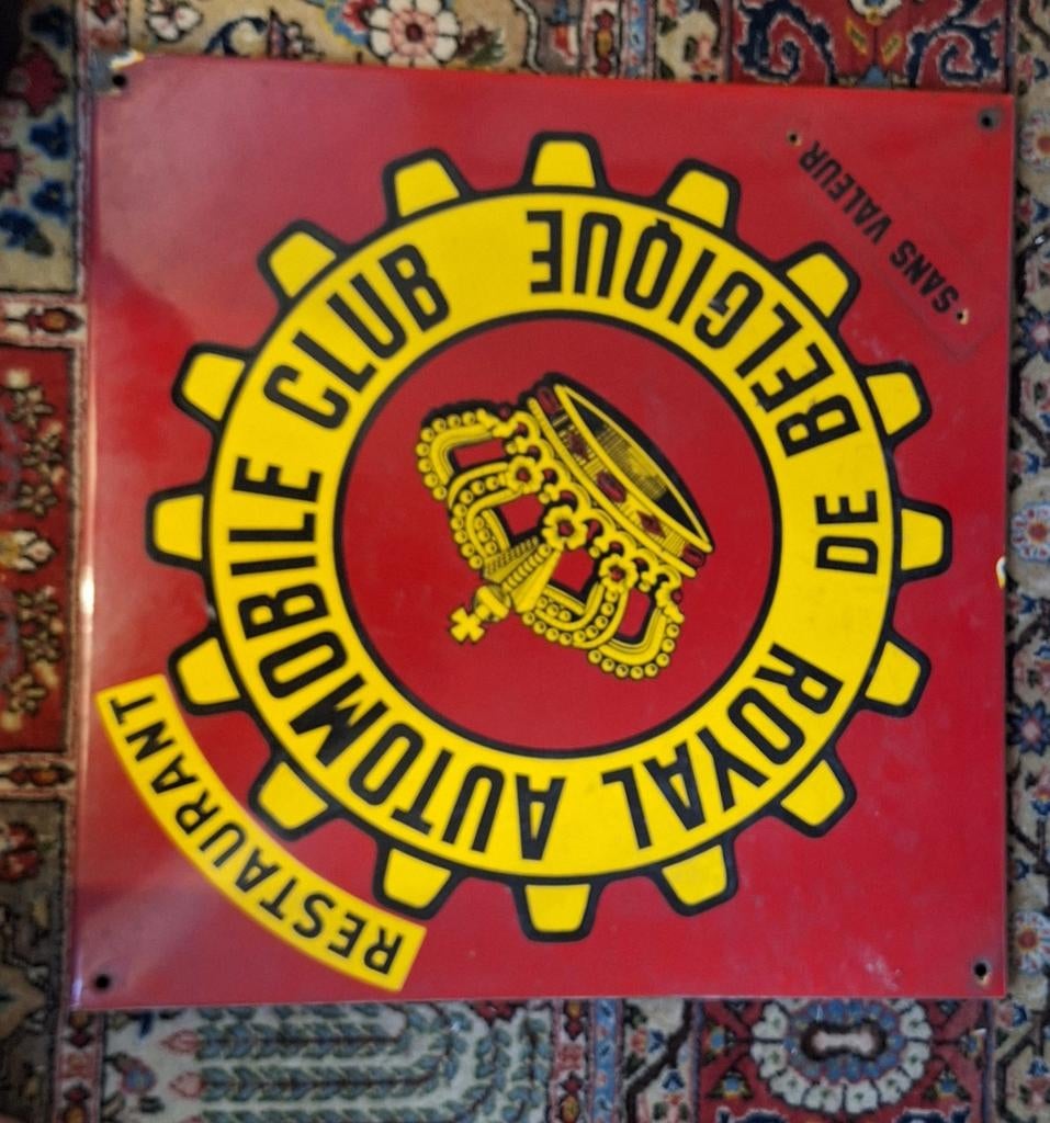 Sign Royal automobile club 1960, Antiek en Kunst, Antiek | Tin, Ophalen