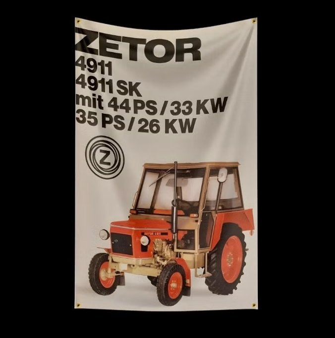 Grote vlaggen Zetor (150x90cm), Ophalen of Verzenden, Nieuw