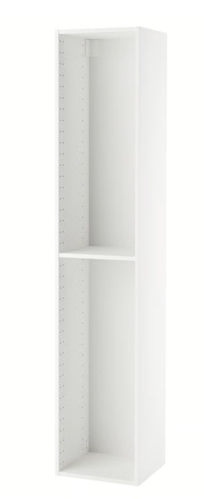 IKEA METOD hoge kast wit 40x37x200 cm, Huis en Inrichting, Ophalen, Met plank(en), Minder dan 50 cm, Nieuw