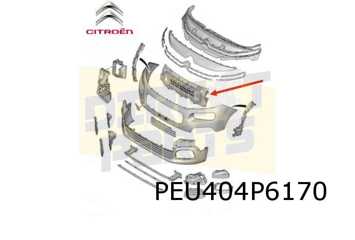 Citroën Berlingo voorbumpergrille midden (Ludospace) (1/19-), Autos : Pièces & Accessoires, Neuf, -, -, Avant