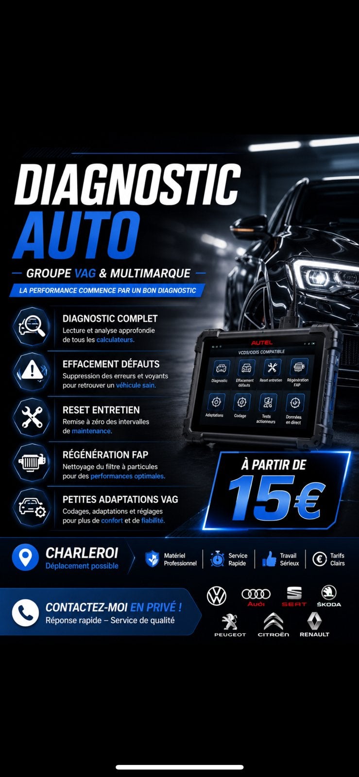 ️ Diagnostic Auto Multimarque – Charleroi