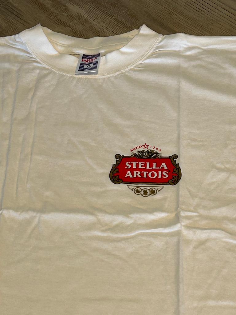 Stella Artois T-Shirt in het Wit , Maat XL, Verzamelen, Biermerken, Ophalen of Verzenden, Nieuw, Kleding, Stella Artois