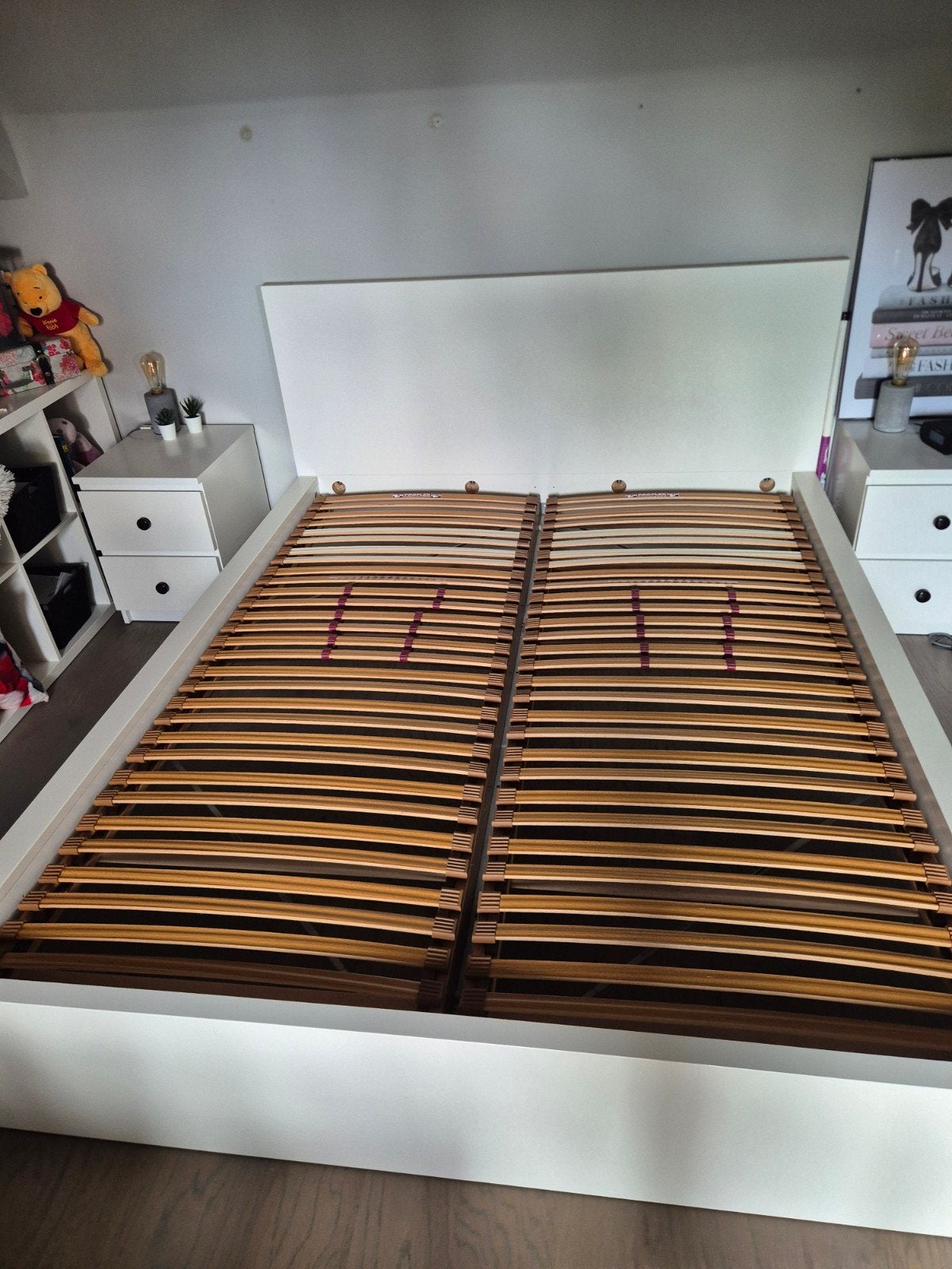 2 persoonsbed 160x200 wit, Huis en Inrichting, Slaapkamer | Bedden, Ophalen, Gebruikt, Wit, Tweepersoons