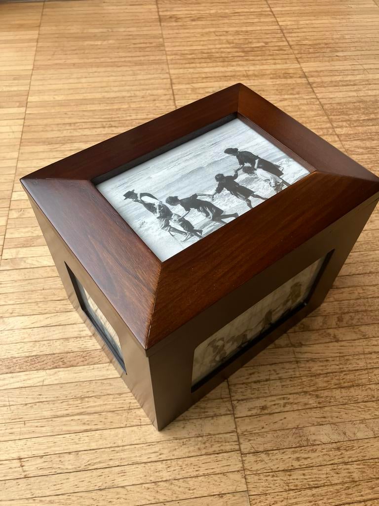 Houten kistje voor foto’s, Huis en Inrichting, Woonaccessoires | Kisten, Ophalen, Zo goed als nieuw