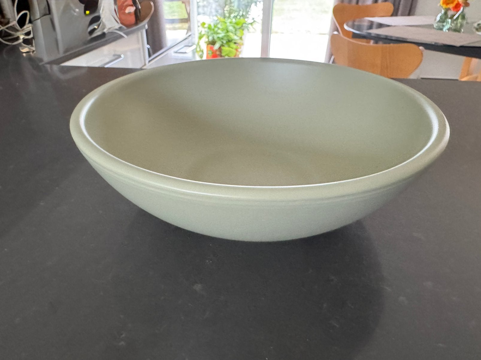 Groene terracotta schaal, Maison & Meubles, Cuisine | Vaisselle, Poterie, Comme neuf, Enlèvement, Récipient(s)