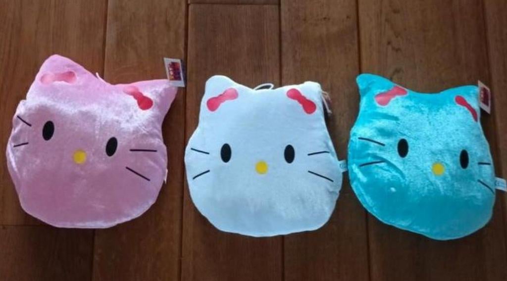 Set van 3 hello kitty knuffels, Hello Kitty, Ophalen of Verzenden, Roze