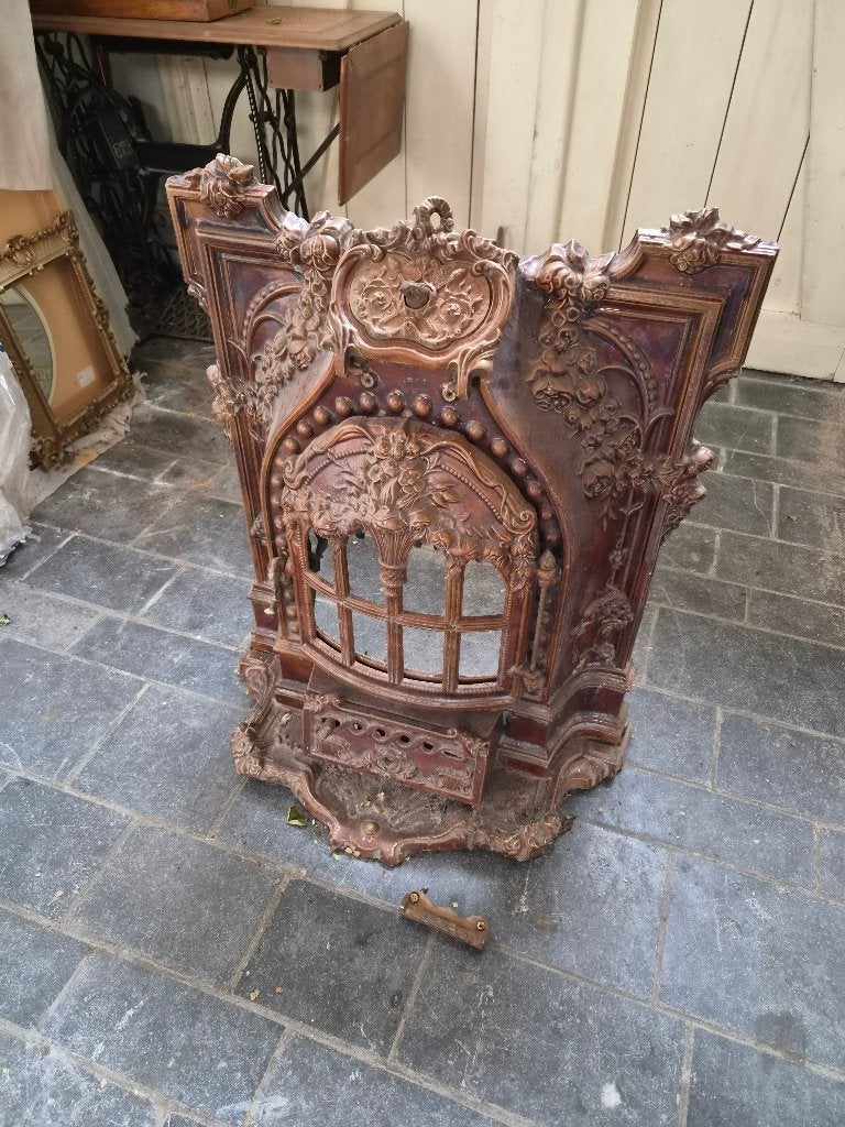 Kachel Luciol Petit Modere Grand gietijzer emaille keramisch, Antiek en Kunst, Ophalen