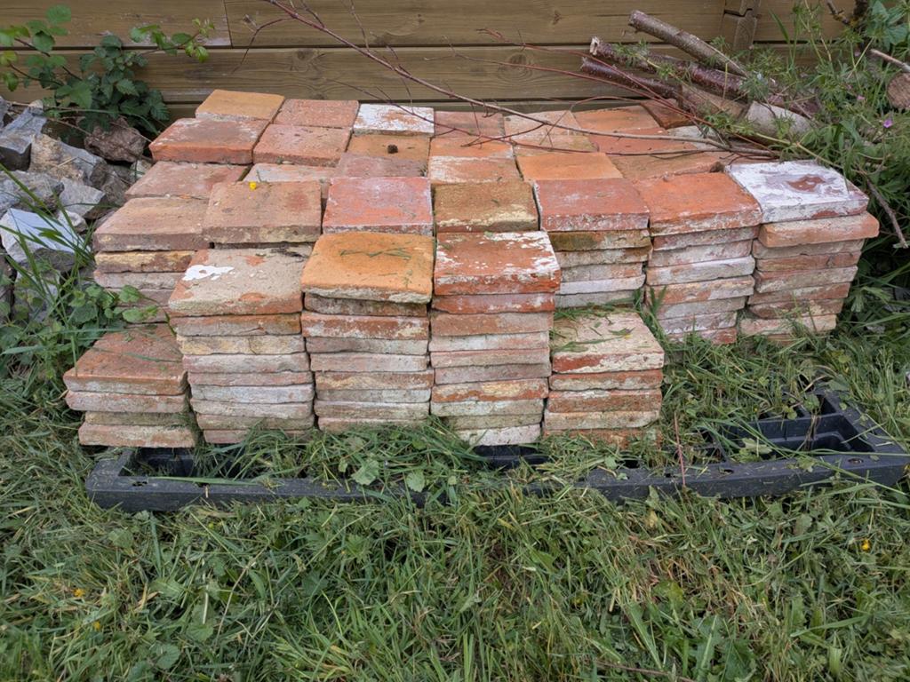 Tomettes de 17cm x 17cm (environ 315 pièces / 9 m2), Bricolage & Construction, Moins de 20 cm, Carrelage de sol, Enlèvement, Utilisé