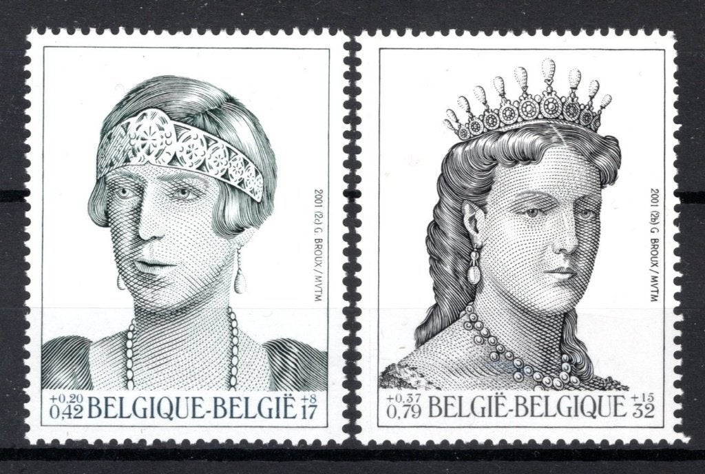 2968/2969 MNH** 2001 - La Maison royale de Belgique, Envoi, Non oblitéré, Neuf