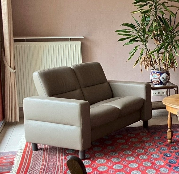 Twee lederen duozetels Stressless, Maison & Meubles, Canapés | Salons, Comme neuf, Enlèvement