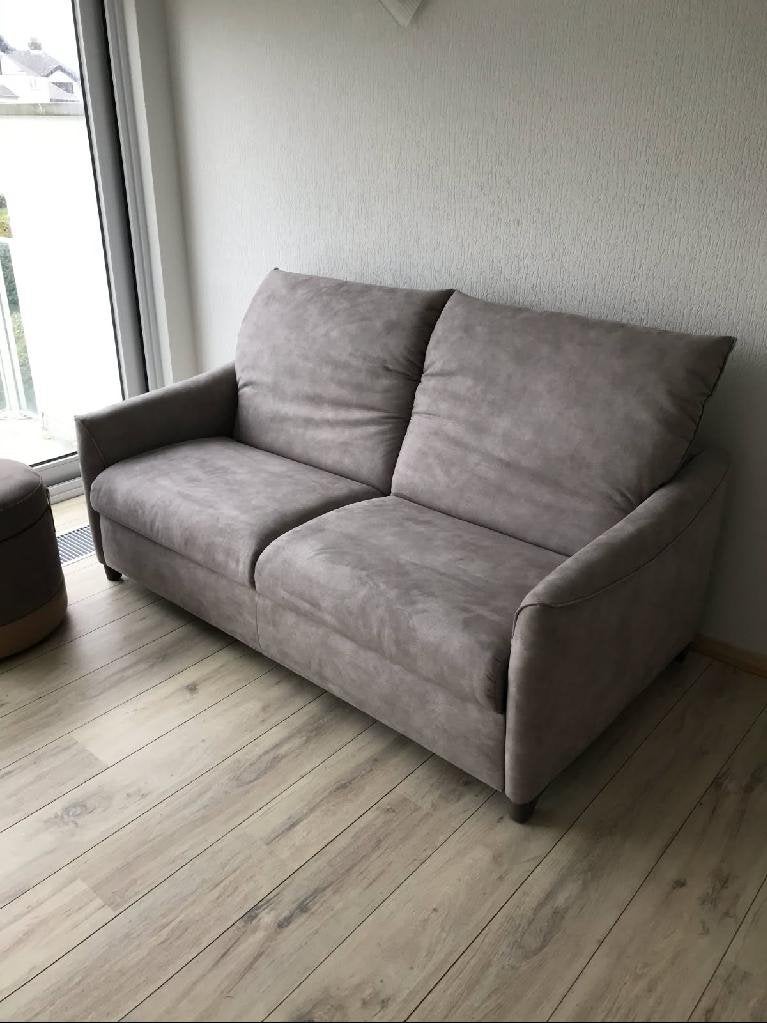 Alcantara zetebed 1,40m, Ophalen, Zo goed als nieuw
