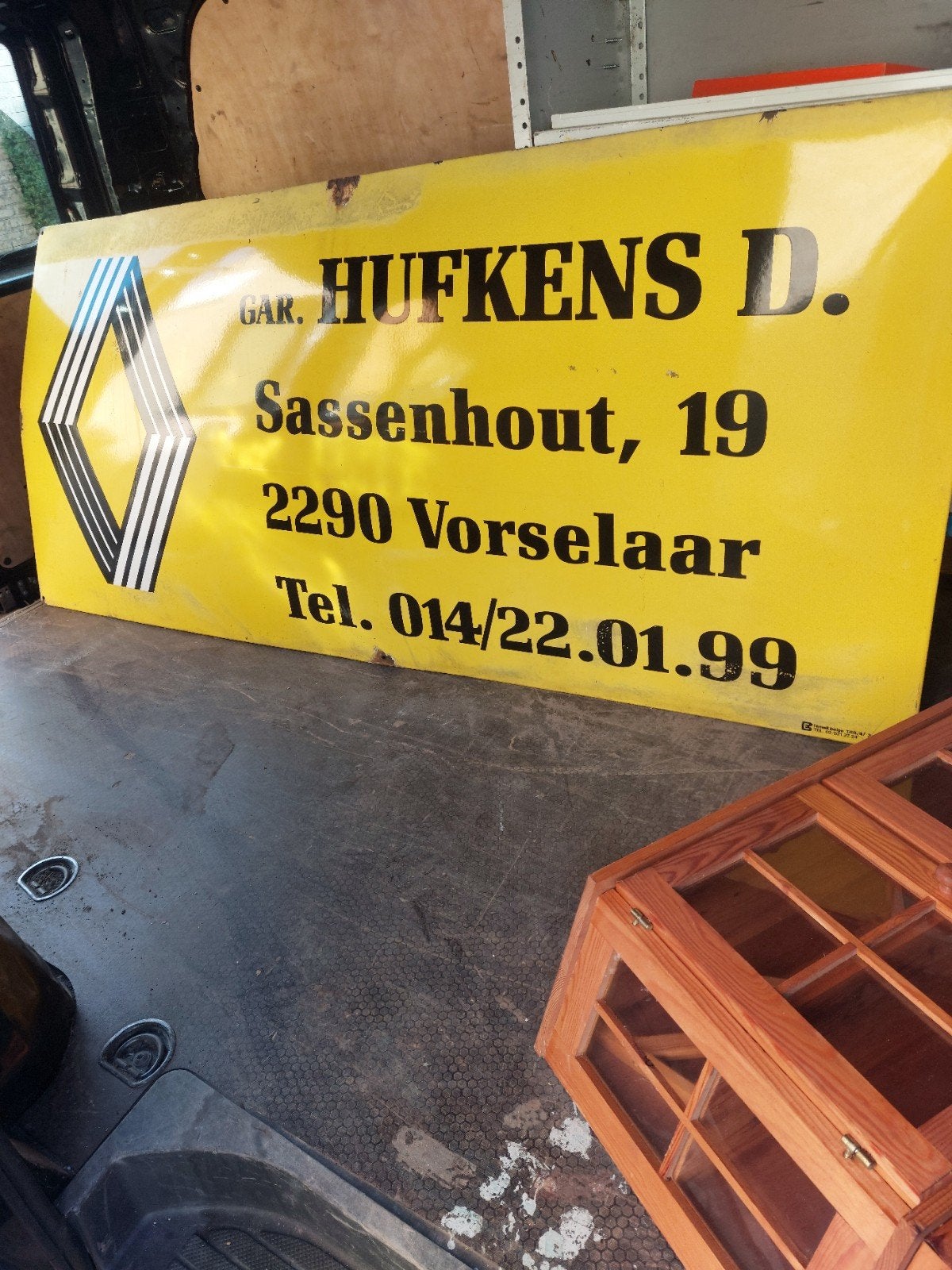 email bord, Ophalen, Gebruikt, Reclamebord