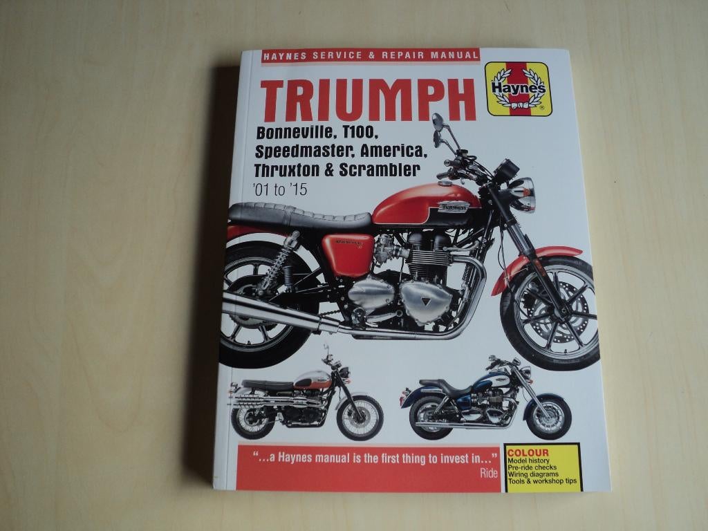 triumph workshopmanual 2001/2015, Ophalen of Verzenden, Zo goed als nieuw, Merk of Model