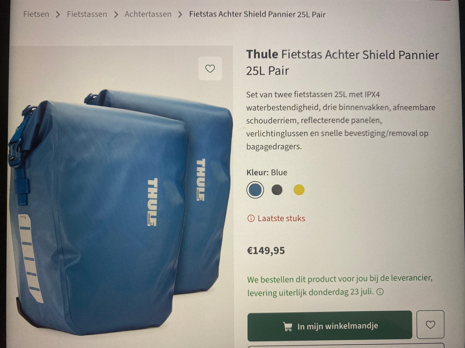 Ruime fietstassen, Vélos & Vélomoteurs, Accessoires vélo | Sacoches, Enlèvement, Neuf