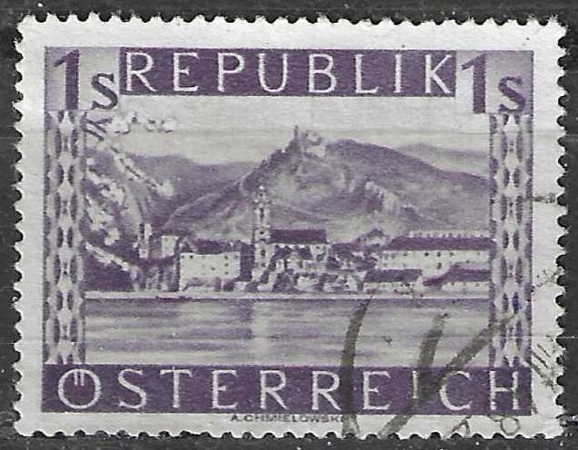 Oostenrijk 1945/1947 - Yvert 629a - Durnstein - 1 s. (ST), Verzenden, Gestempeld